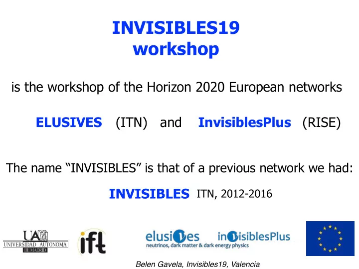 invisibles19 workshop