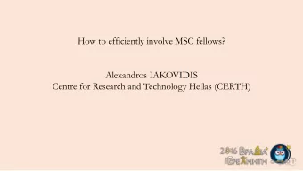 Centre for Research and Technology Hellas (CERTH)  Project Identity  - Project Acronym: IRENE -