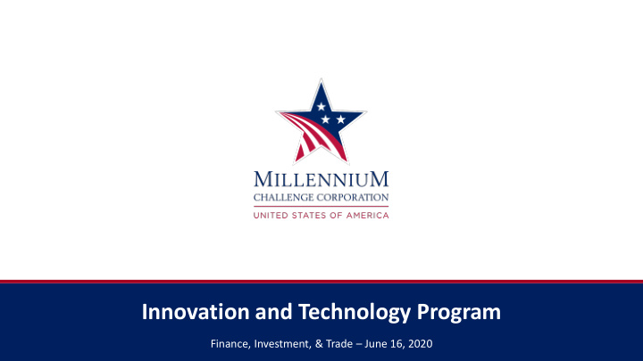 innovation and technology program