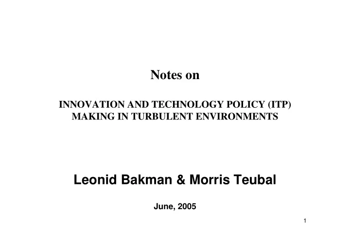 notes on