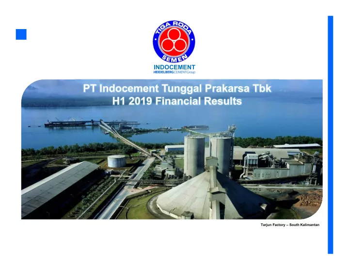 pt indocement tunggal prakarsa tbk h1 2019 financial