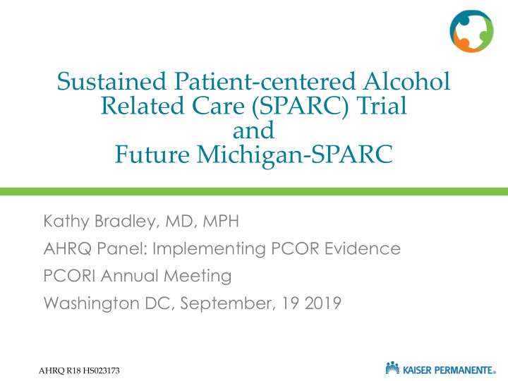 sustained patient centered alcohol related care sparc