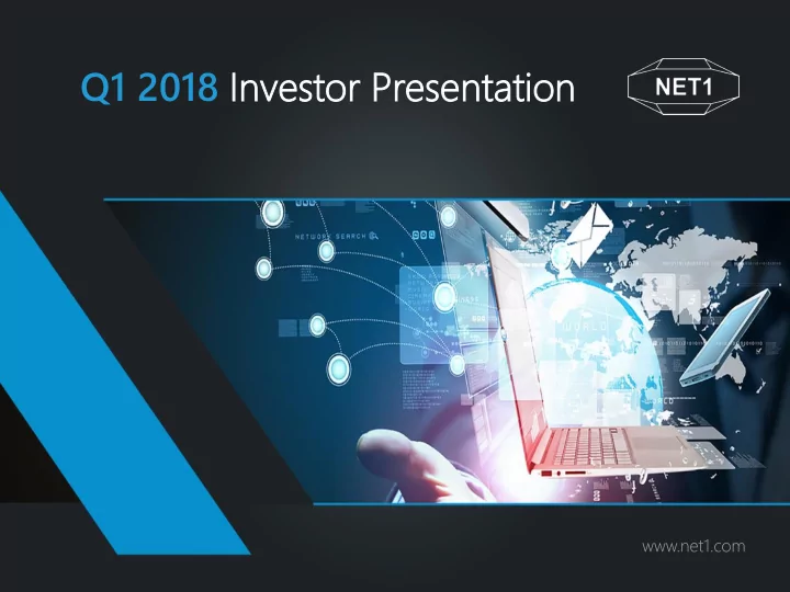 q1 2018 in inves esto tor r pr pres esen entation tation