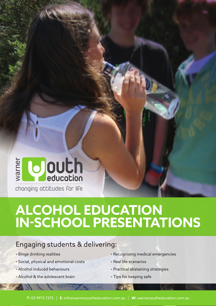 alcohol education in school presentations