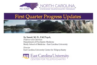 Sy Saeed, M. D., FAC Psych, Professor and Chairman  Department of Psychiatric Medicine  Brody