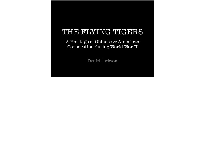 the flying tigers