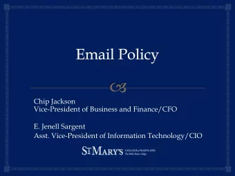 Chip Jackson  Vice-President of Business and Finance/CFO  E. Jenell Sargent  Asst. Vice-President