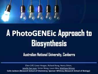 Ellen Cliff, Conor Horgan, Richard Kong, Henry Orton,  Janelle San Juan, Victor Wang, Laura Wey,