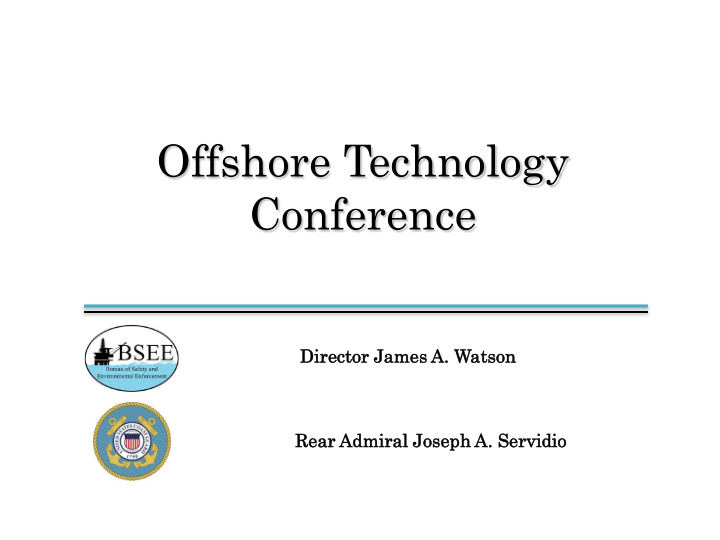 offshore t echnology conference