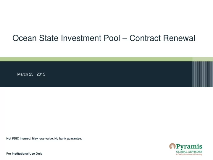 ocean state investment pool contract renewal