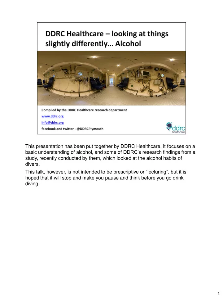 this presentation has been put together by ddrc