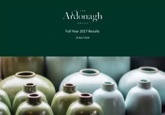 Full Year 2017 Results  19 April 2018  Disclaimer  This presentation (the Presentation) has