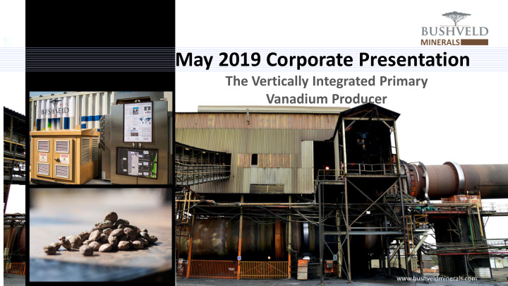may 2019 corporate presentation
