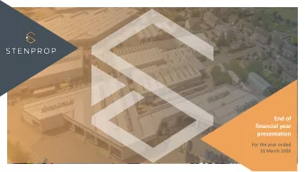 End of  financial year  presentation  For the year ended  31 March 2020  1  Agenda  Highlights  Our