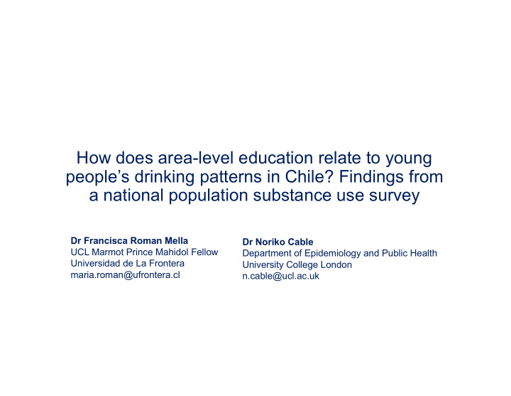 how does area level education relate to young people s