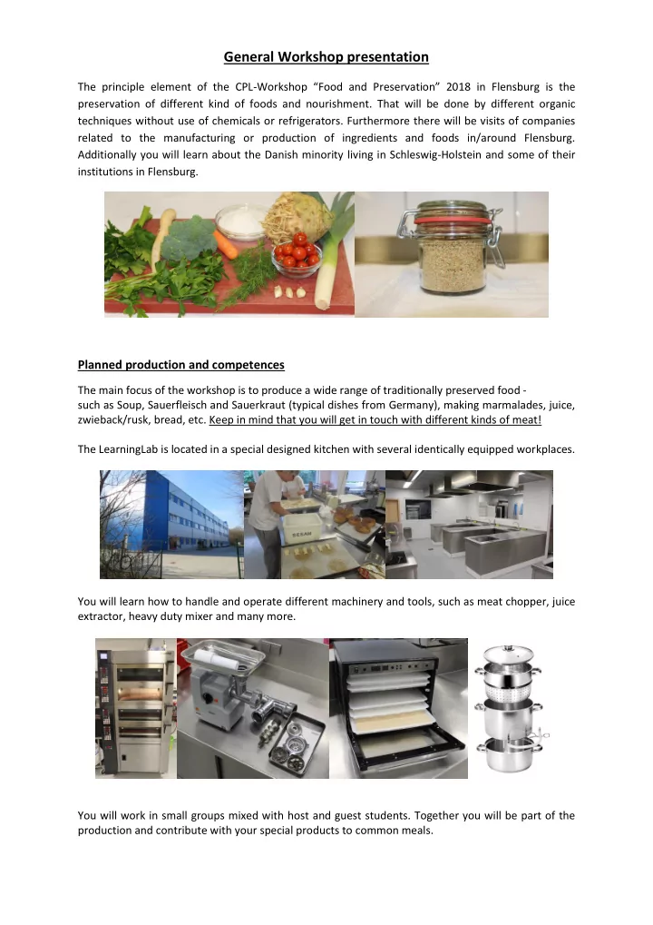 general workshop presentation
