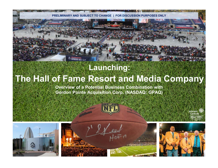 the hall of fame resort and media company