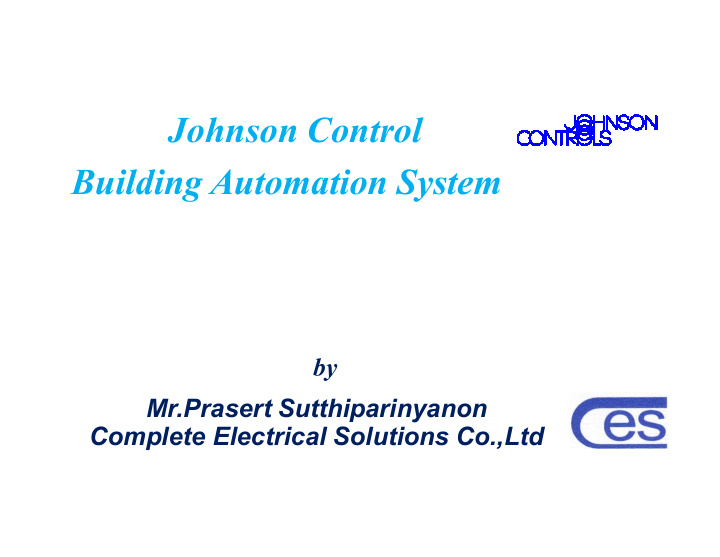 johnson control building automation system