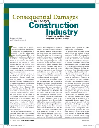 Construction  Industry  Effectively avoiding them  By Jason L. Richey  requires up-front clarity