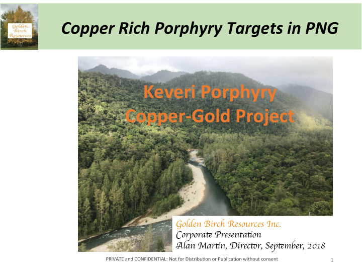 keveri porphyry copper gold project
