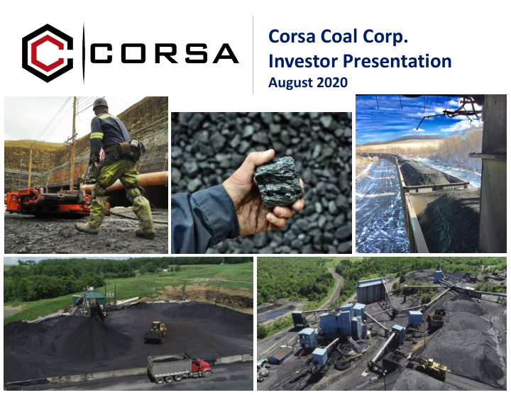 corsa coal corp investor presentation