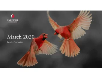 March 2020  Investor Presentation  1. Reduce operating costs/increase netbacks  2. Reduce net debt