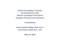 school counselling in canada an examination of the school