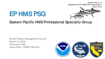 EP H  HMS P  S PSG  SG  Ea  Eastern Pacif  ific  ic H  HMS P  Professio  ional Specia  ialty Group