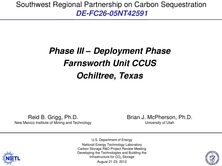 phase iii deployment phase farnsworth unit ccus ochiltree