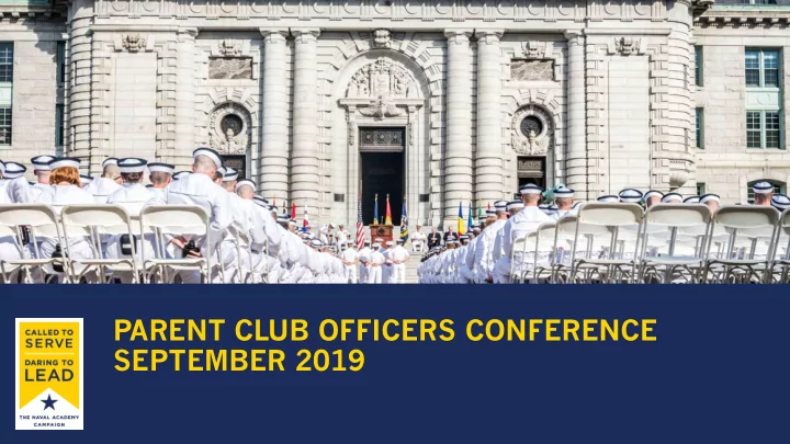 parent club officers conference september 2019