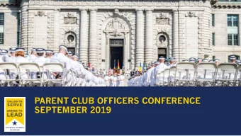 PARENT CLUB OFFICERS CONFERENCE  SEPTEMBER 2019  CRAIG WASHINGTON 89  VICE PRESIDENT  ,