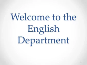 Department  The English team: Miss Julie Higson  Curriculum Leader for English   Mrs Andrea