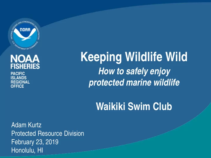 keeping wildlife wild