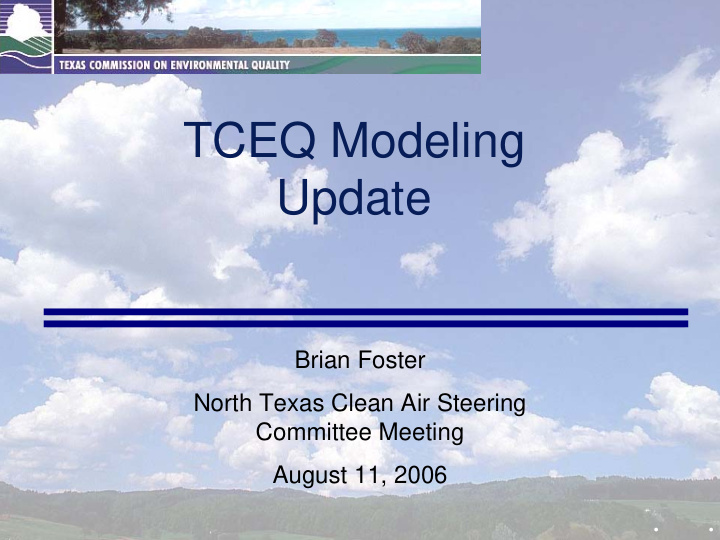 tceq modeling update