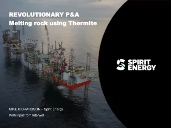 REV  REVOL  OLUTION  UTIONAR  ARY  Y P&amp;A  P&amp;A  Melti  Melting  ng r  roc  ock us  k using T