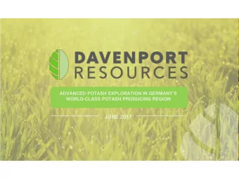 JUNE 2017  DISCLAIMER Davenport Resources Limited (Davenport, DAV, The Company)
