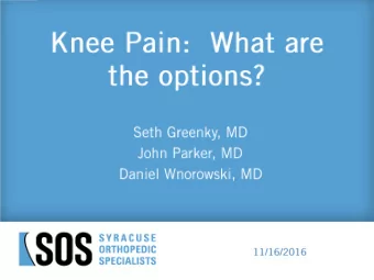 Sports related  Early-stage:  injuries  Mild Disease  Minor defects/ loss  of