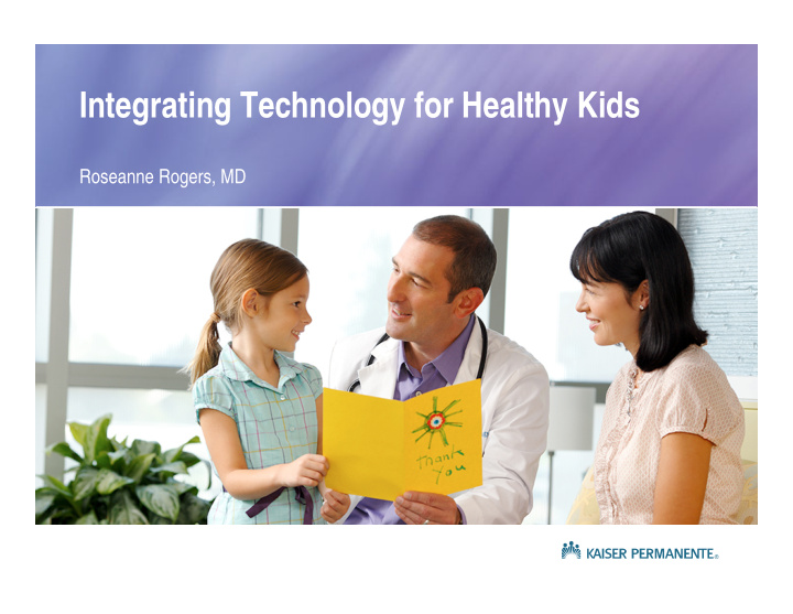 integrating technology for healthy kids