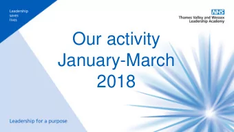 Our activity  January-March  2018  Compassionate inclusive  Leadership  Inclusion Network