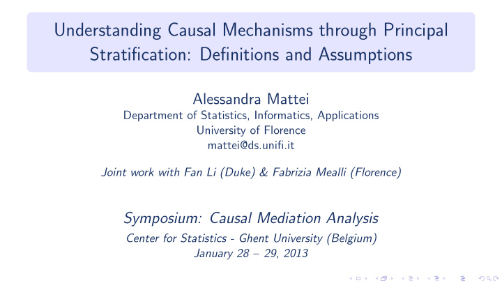 understanding causal mechanisms through principal