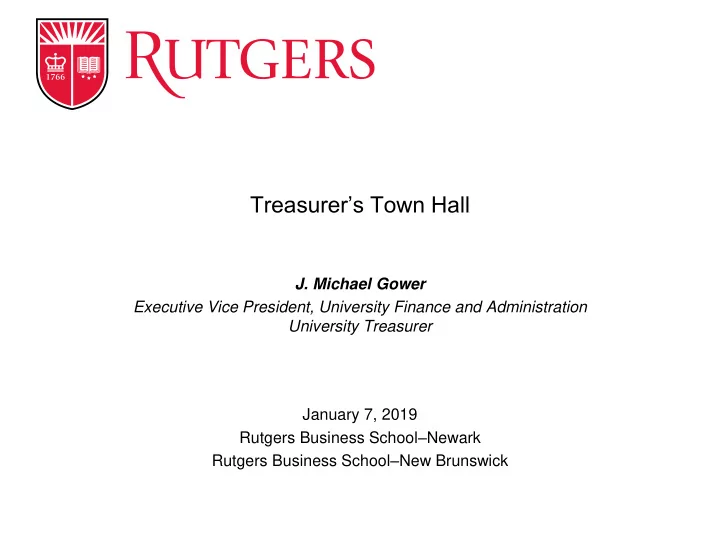 treasurer s town hall