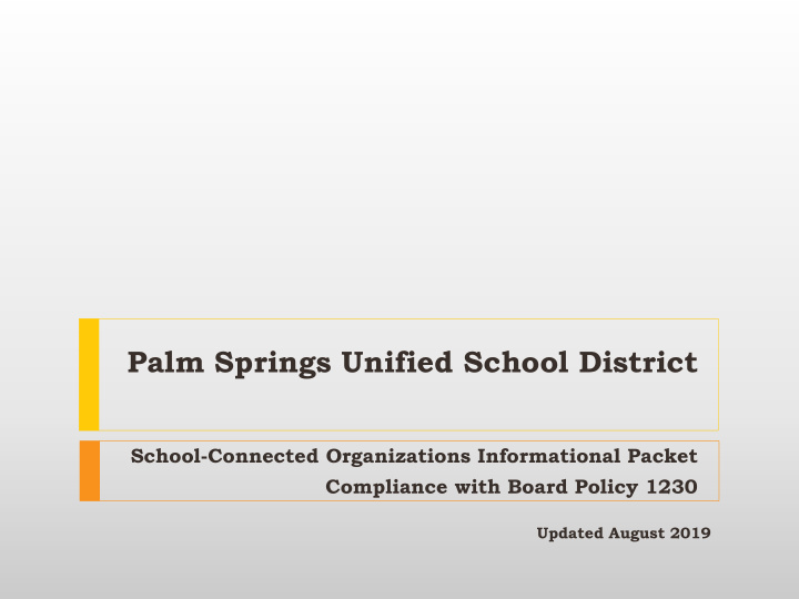 palm springs unified school district