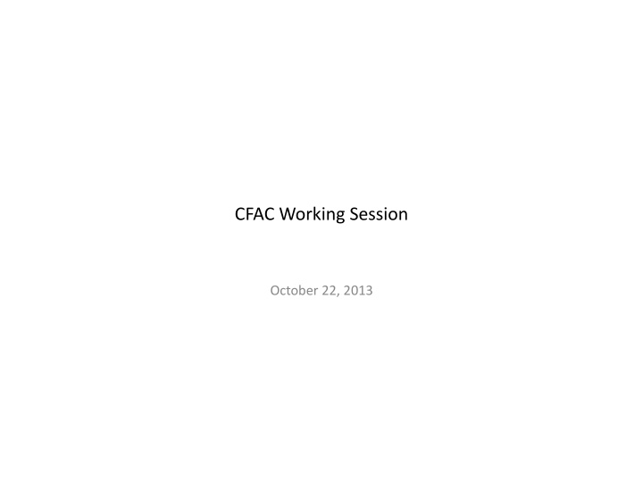 cfac working session