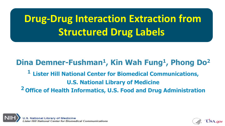 drug drug interaction extraction from structured drug