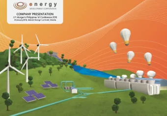 COMPANY PRESENTATION J.P. Morgans Philippines 1x1 Conference 2016  25Jan  Januar  ary2016, Ma