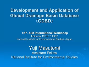 Yuji Masutomi  Masutomi  Yuji  Assistant Fellow  Assistant Fellow  National Institute for