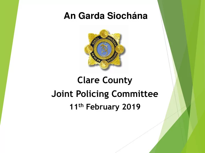 an garda sioch na clare county joint policing committee
