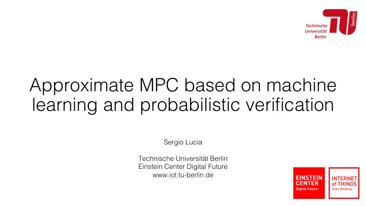 approximate mpc based on machine learning and
