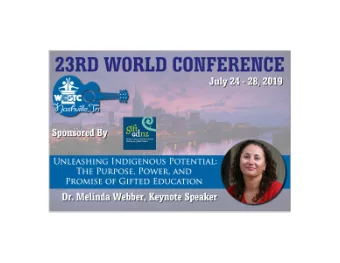 Unleashing Indigenous  potential  The purpose, power, and  promise of gifted education  Associate