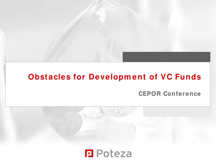 obstacles for developm ent of vc funds